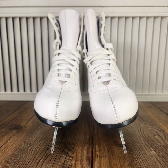 VTG American Rocket Figure Skates Style 520 Womens Sz 10 White Vinyl Athletic - Picture 3 of 11